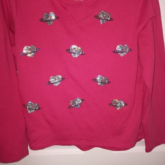 Arizona Jean Company Tops - Arizona Jean co 2xl 20 1/2 Junior Pink Heart Embroidery Longsleeves Women's Top.